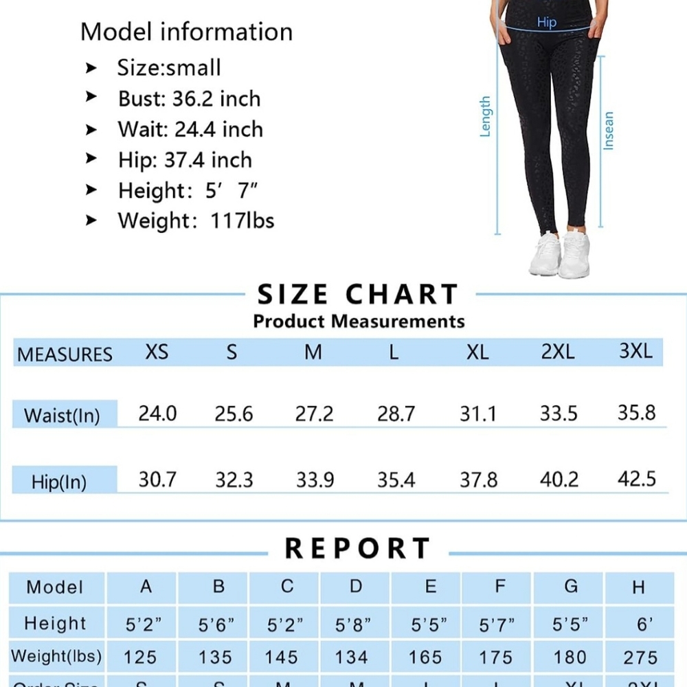 THE GYM PEOPLE Thick High Waist Yoga Pants with Pockets, Tummy Control Workout R - Picture 4 of 10